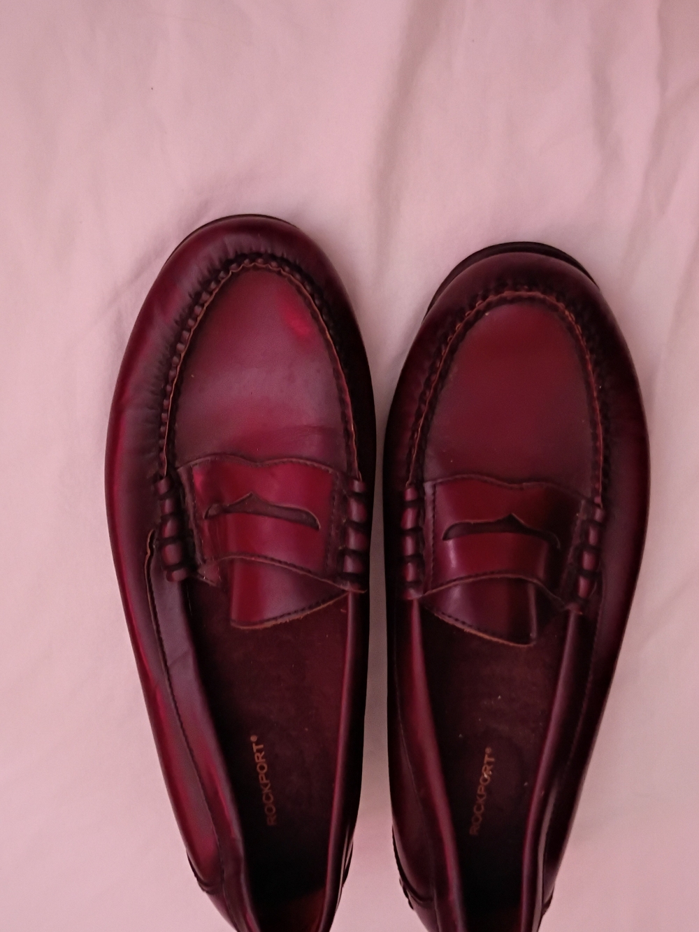 Rockport Men’s Dark Burgundy Leather Penny Loafers